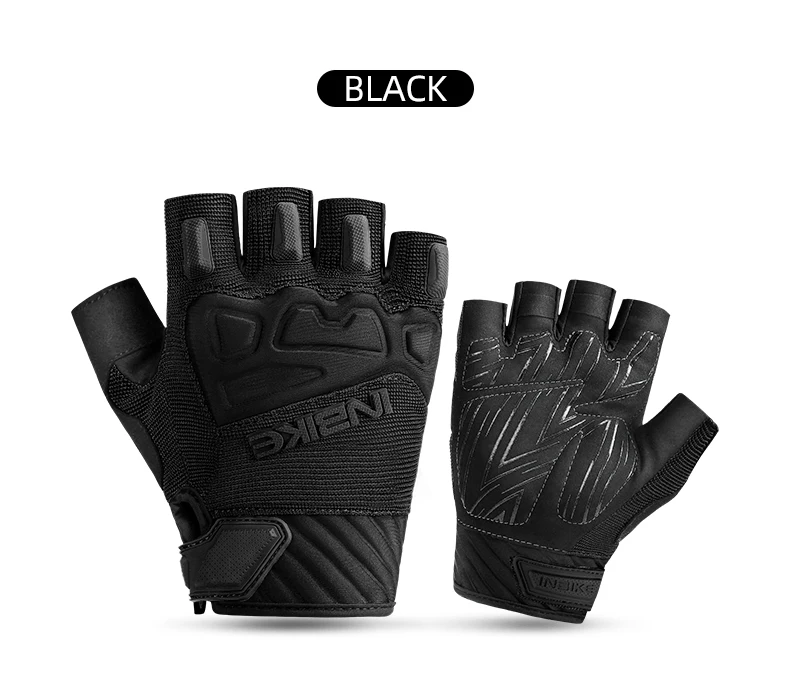 INBIKE Halbfinger-Fahrradhandschuhe, Sommer, antibakteriell, schweißabsorbierend, für Mountainbike, atmungsaktiv, stoßdämpfend, Fahrradzubehör – Detail 12