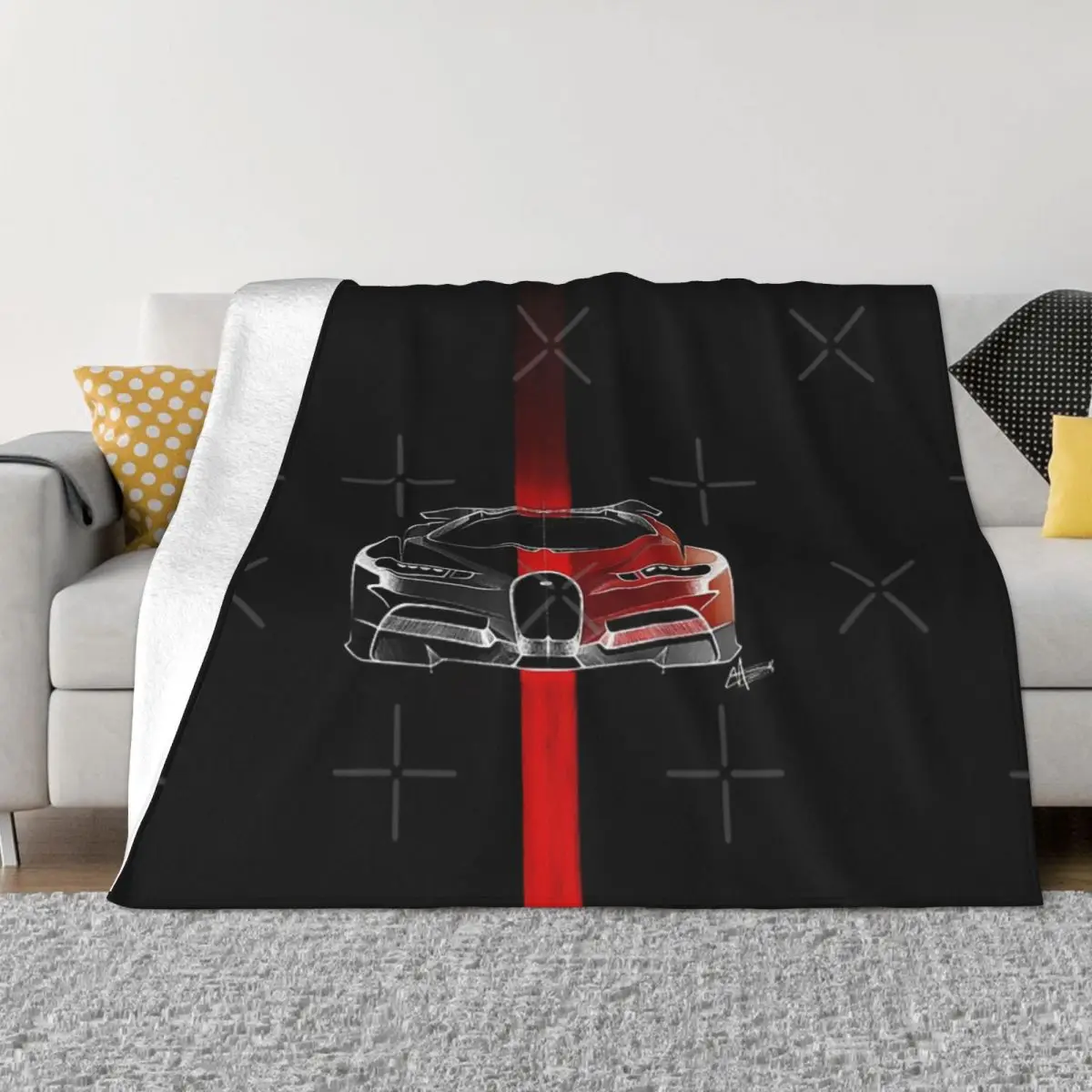 Bugatti Chiron Coperta Copriletto Sul Letto Anime Soffici Coperte Morbide