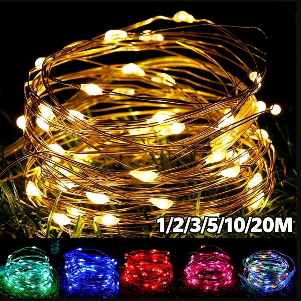 Enchanting USB-Powered Copper Wire LED Fairy Lights – Perfect for Holiday & Party Decor