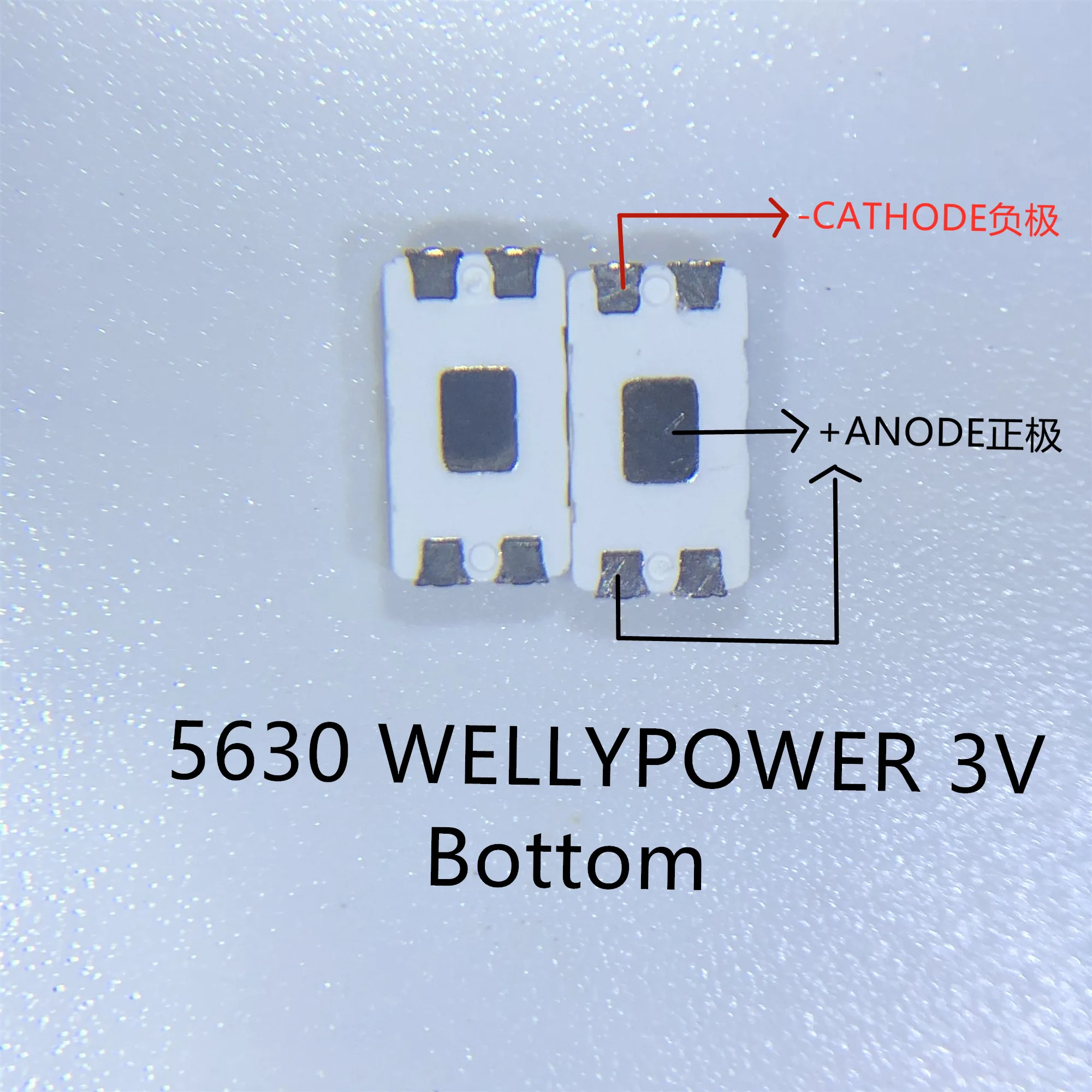SAMIROB 100 Stück 5630 LED PLCC-4 WELLYPOWER Hochleistungs-Fernseher mit Hintergrundbeleuchtung, superhelles SMD-LCD, 0,5 W, 3 V, kühles Weiß, TV-Hintergrundbeleuchtung – Detail 7