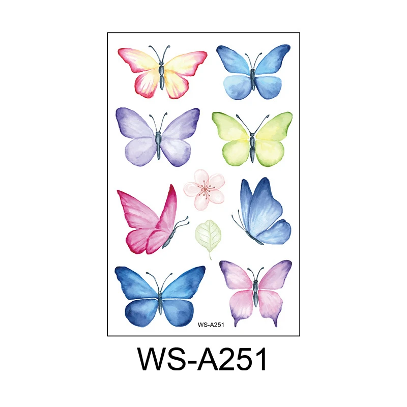 Butterfly Skin Tattoo Sticker False Tattoo Temporary Body Arm Face Makeup Tattoo Removable Butterfly Pattern Sticker for Childre