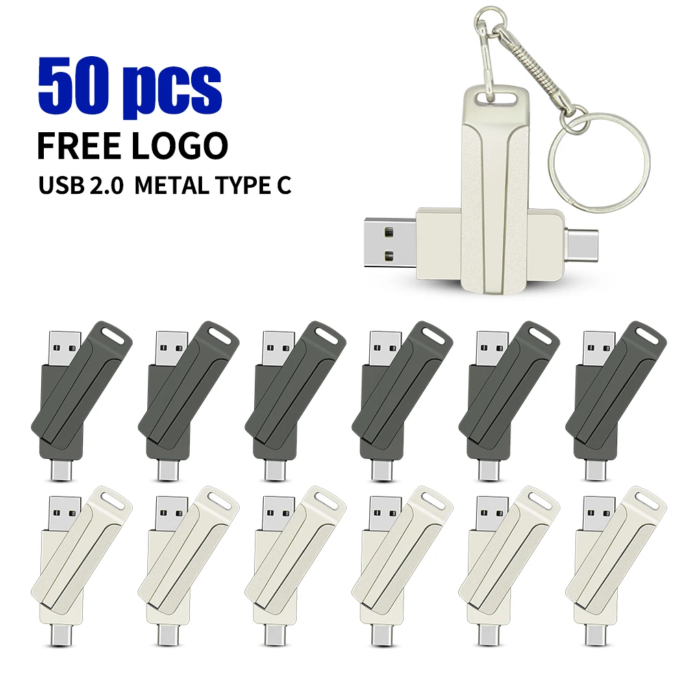 

50pcs/lot metal usb 2.0 flash drive 128GB pendrive 64gb cle high speed memoria usb stick 32GB 16GB 4GB Pen Drive Free