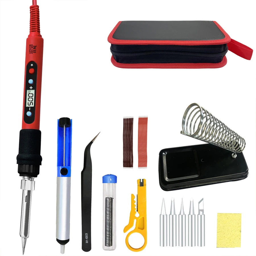 Kit saldatore Crediri, 60 W, 220 V, temperatura regolabile, saldatura con interruttore on/off