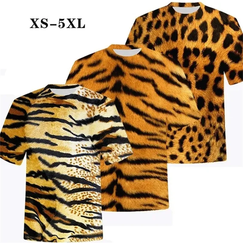 

New Fashion Men's And Women's T-shirt 3d Animal Lion Tiger Leopard Leopard Print Tiger Clothes Casual Short-sleeved Shirs Top