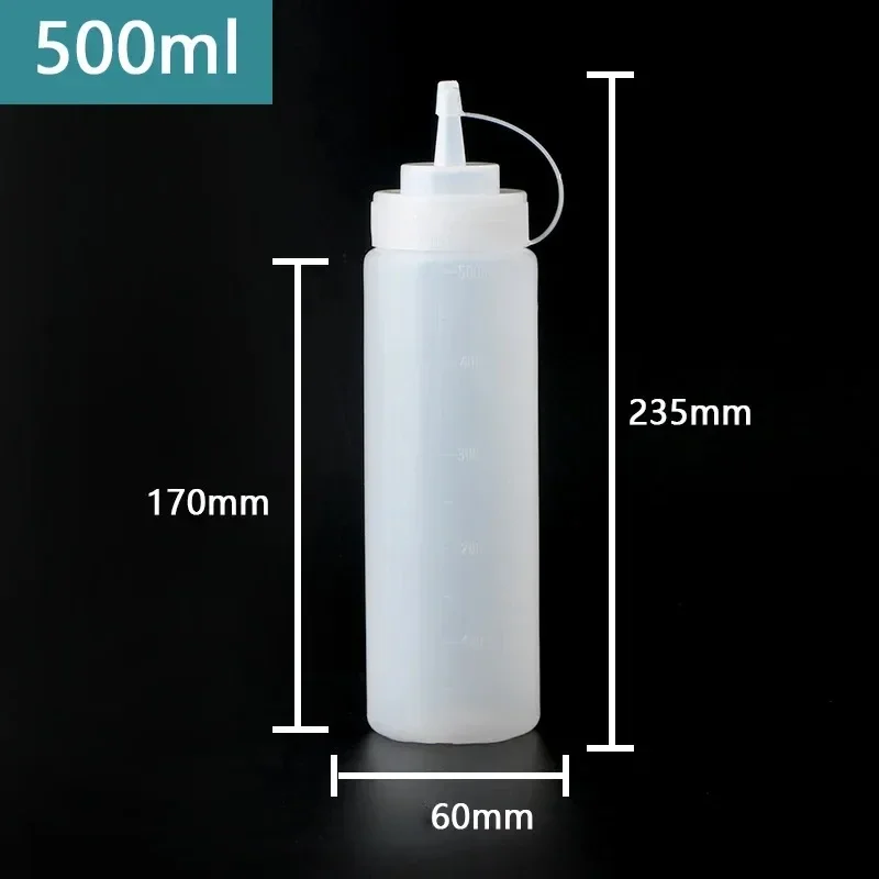 Large Squeeze Condiment Bottles with Nozzle Dispensers - Perfect for Ketchup, BBQ Sauces, and Olive Oil