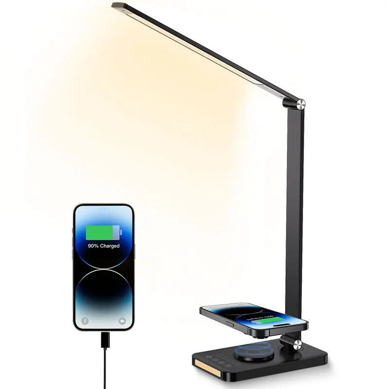 LED Desk Lamp with Wireless Charger 1