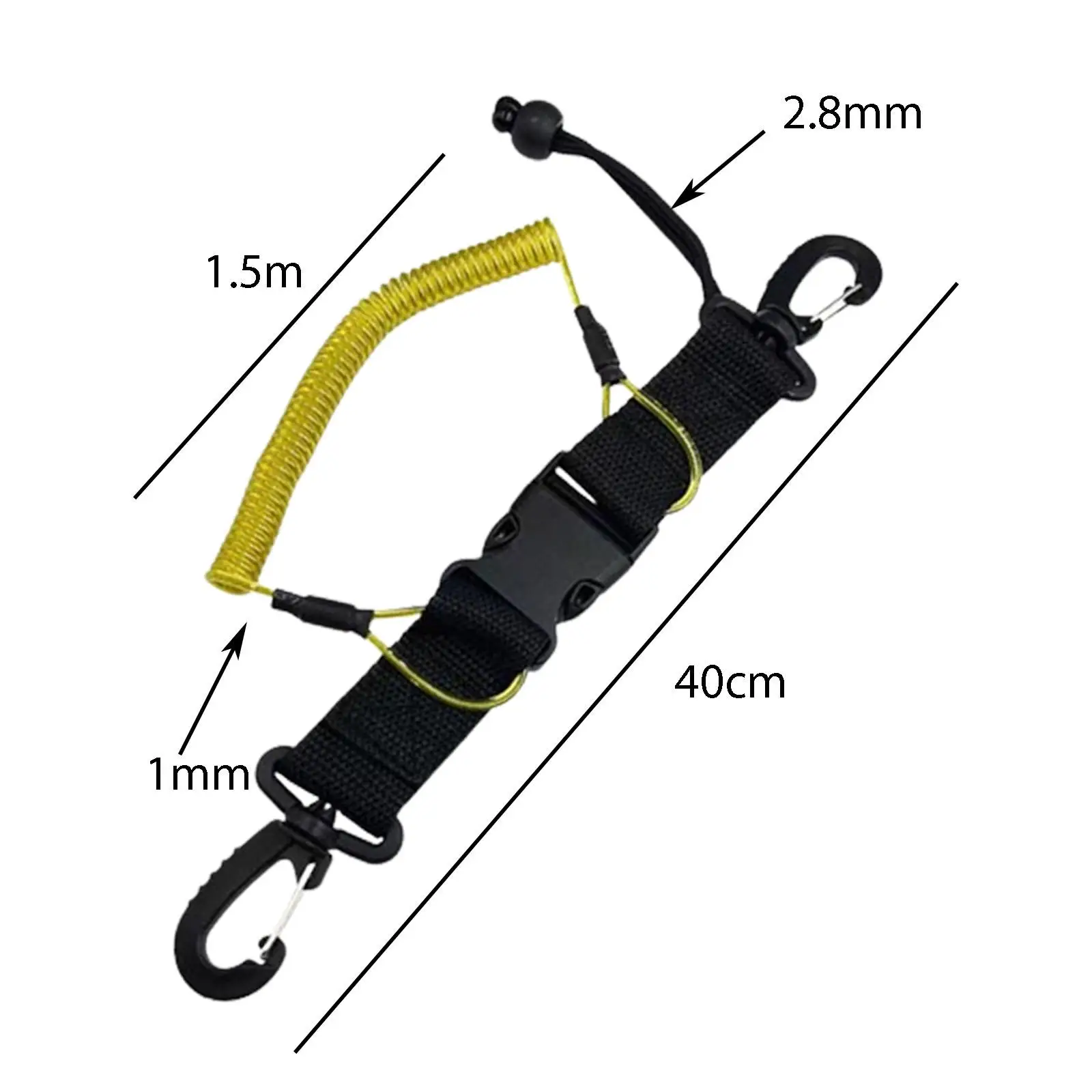 Diving Lanyard Anti Lost Portable Lightweight Freediving Lanyard Rope for Diving Snorkeling Underwater Under Water Sports Lights
