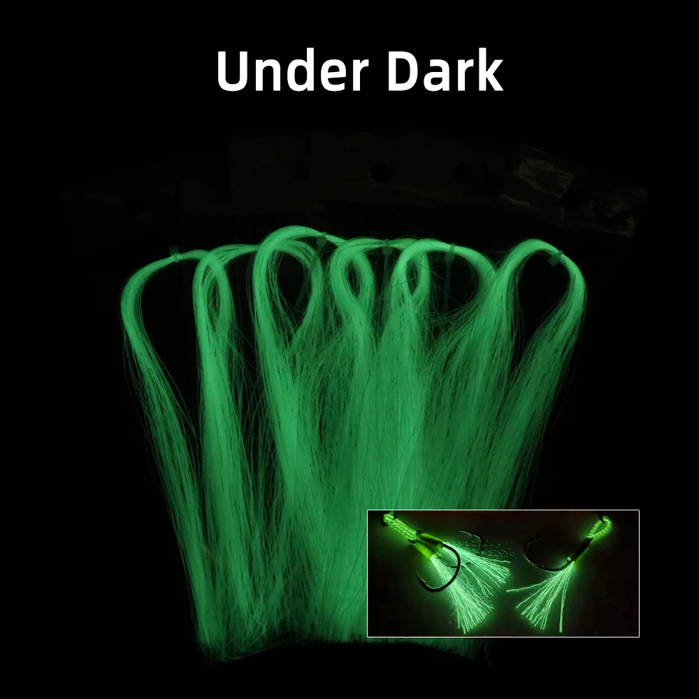 Elllv 2 팩 0.37mm 바닷물 낚시 보조 후크 지그 루어 스 트리머 파리 용 빛나는 Flashabou Tinsel 글로우 바인딩  재료 - AliExpress