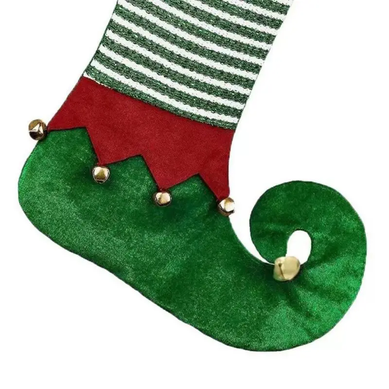 1PC Christmas Elf Socks Candy Bag Tree Decorations Home Xmas Ornaments Hanging Pendants Navidad Party