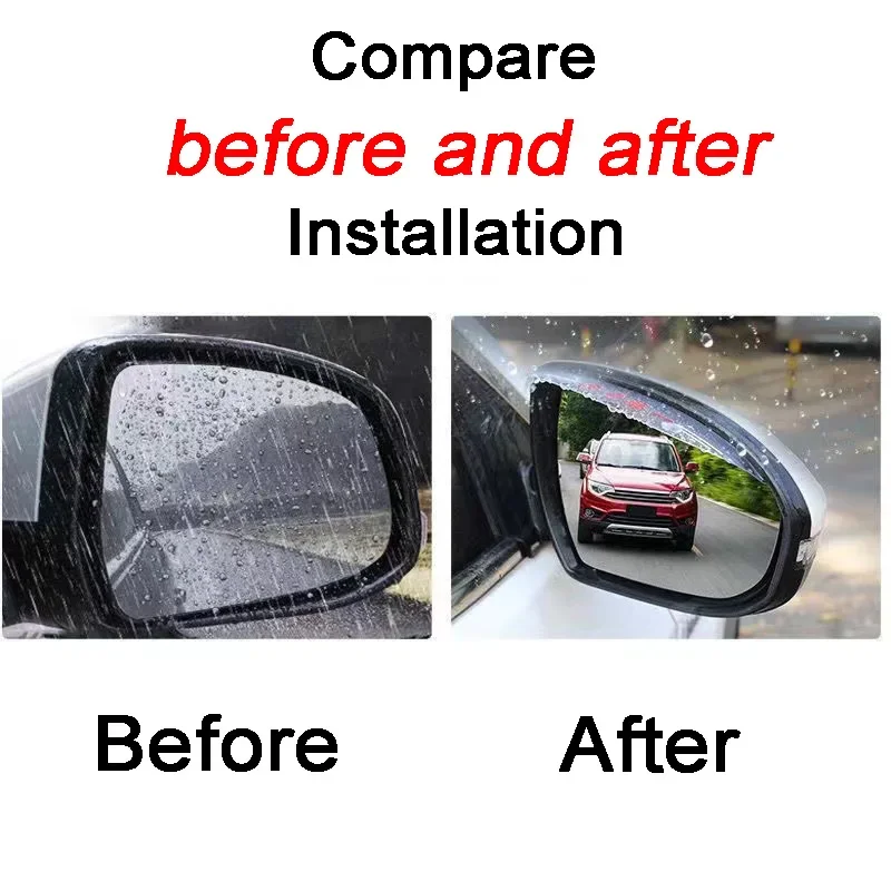 2Pcs car rearview mirror rain eyebrow car stickers Mercedes AMG ABBC W463 W203 W205 W210 W211 W204 waterproof and sunscreen.
