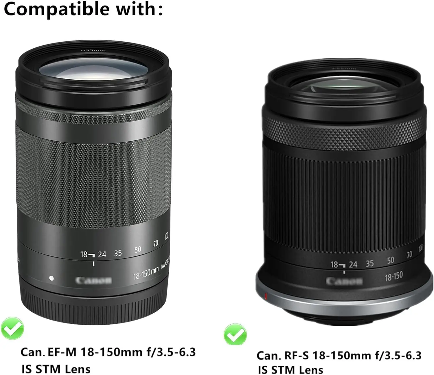 UV Filter Bayonet Lens Hood Cap + 2x Glass Screen Protector For Canon RF-S 18-150mm EF-M 18-150mm  STM Lens on EOS R7 R10 M50 II 2