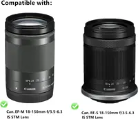 UV Filter Bayonet Lens Hood Cap + 2x Glass Screen Protector For Canon RF-S 18-150mm EF-M 18-150mm  STM Lens on EOS R7 R10 M50 II 2