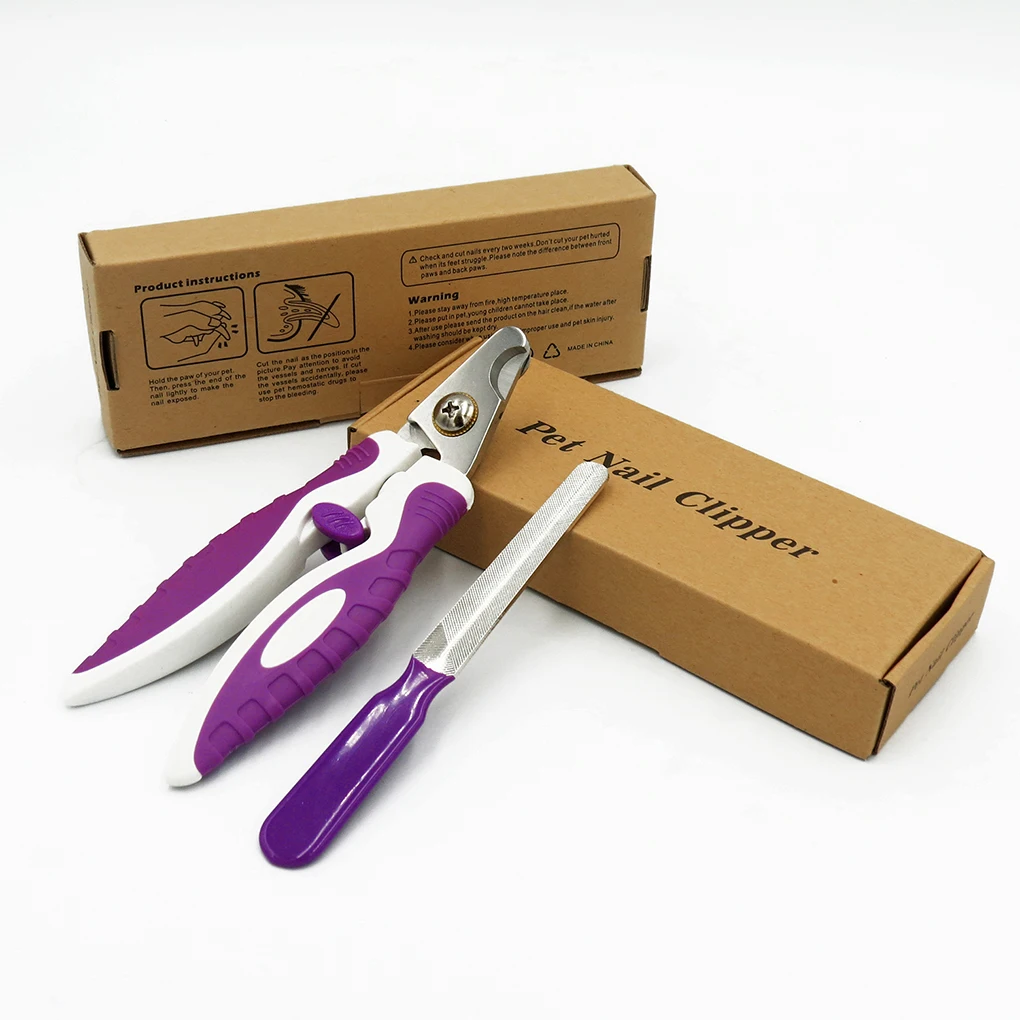 Pets ABS Stainless Steel Nail Clippers Scissors Files Dogs Cats Claw Trimmer Cutter Grooming Tools Set