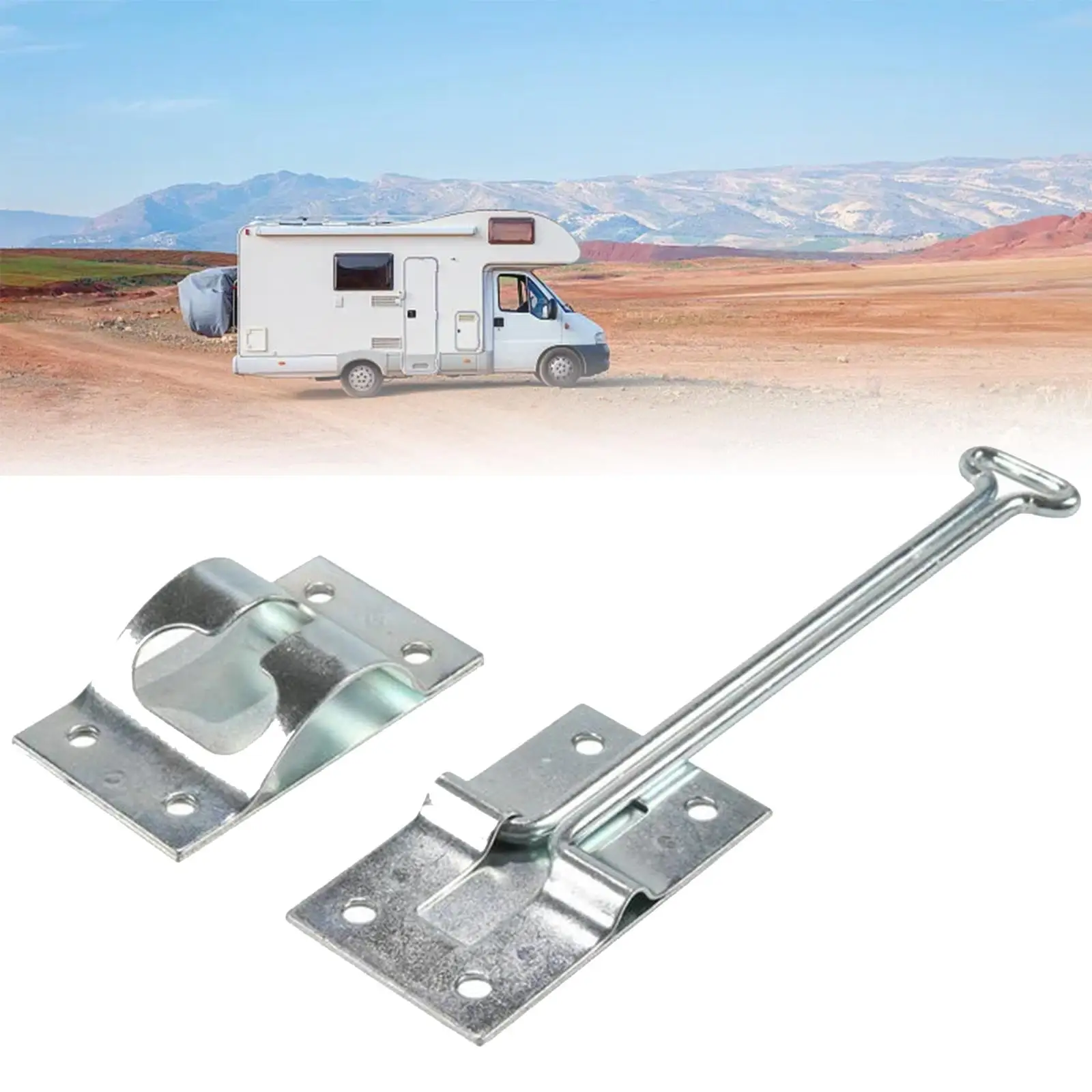 

Generic RV Door Holder Catch Door Hold Hook Keeper Metal ,Replacement, T Style Entry Door Latch Hardware for Camper,Cargo