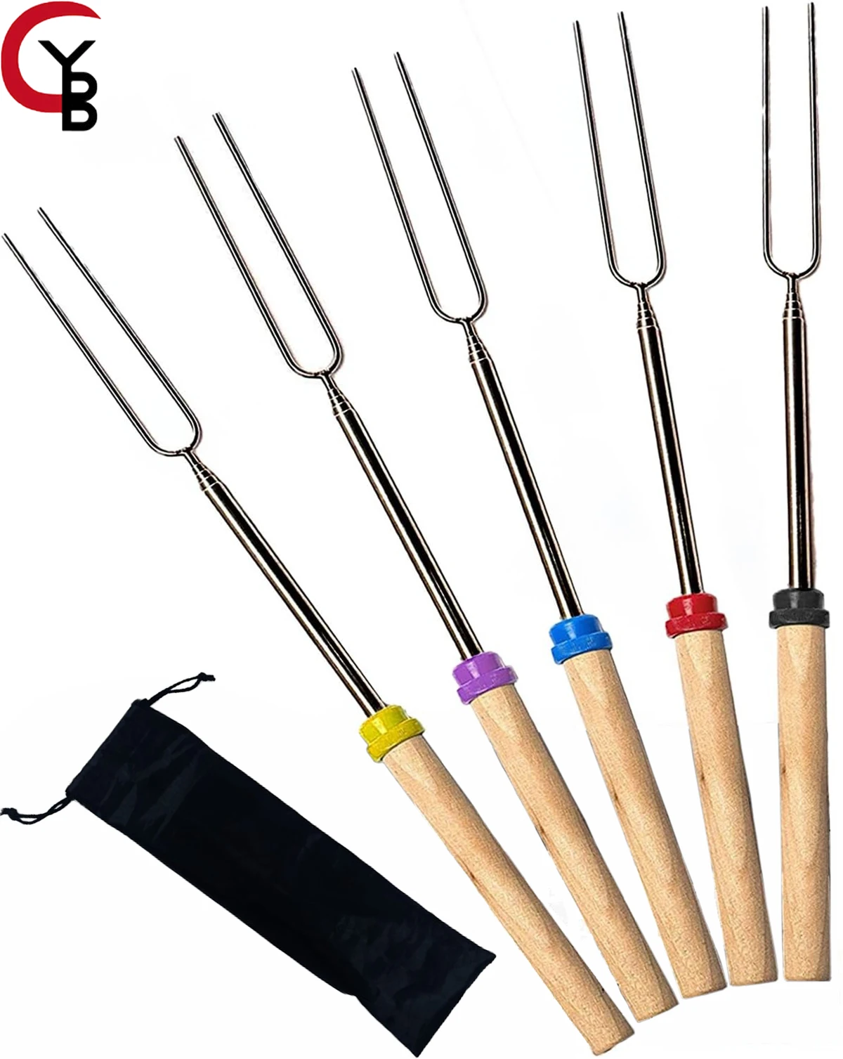 YANBIGUO Teleskop BBQ Stick Lagerfeuer Camping Herd Lagerfeuer BBQ Werkzeuge Liefert für High Control Balance Wärme DropShipping
