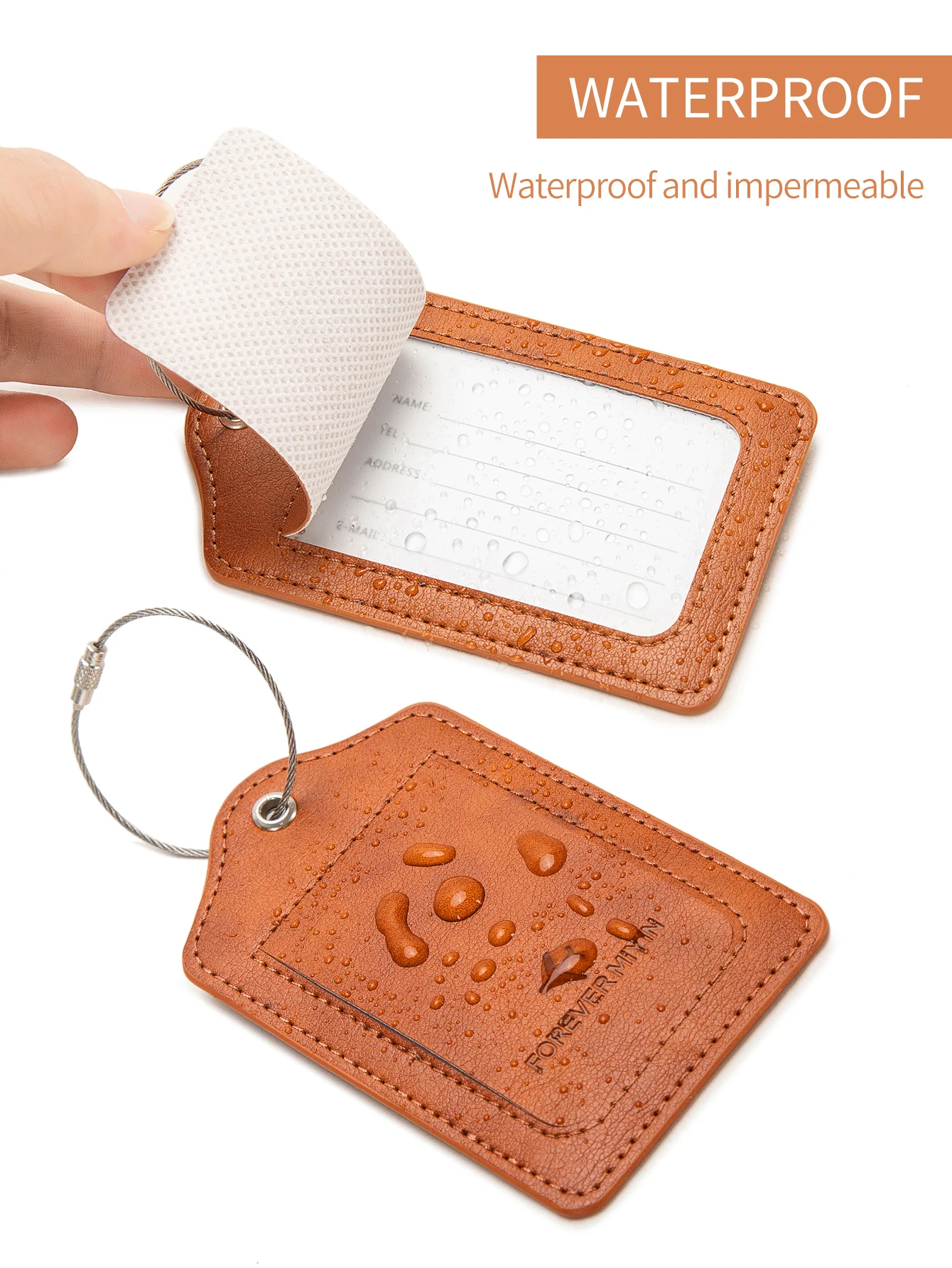 PU Leather Luggage Tag 4