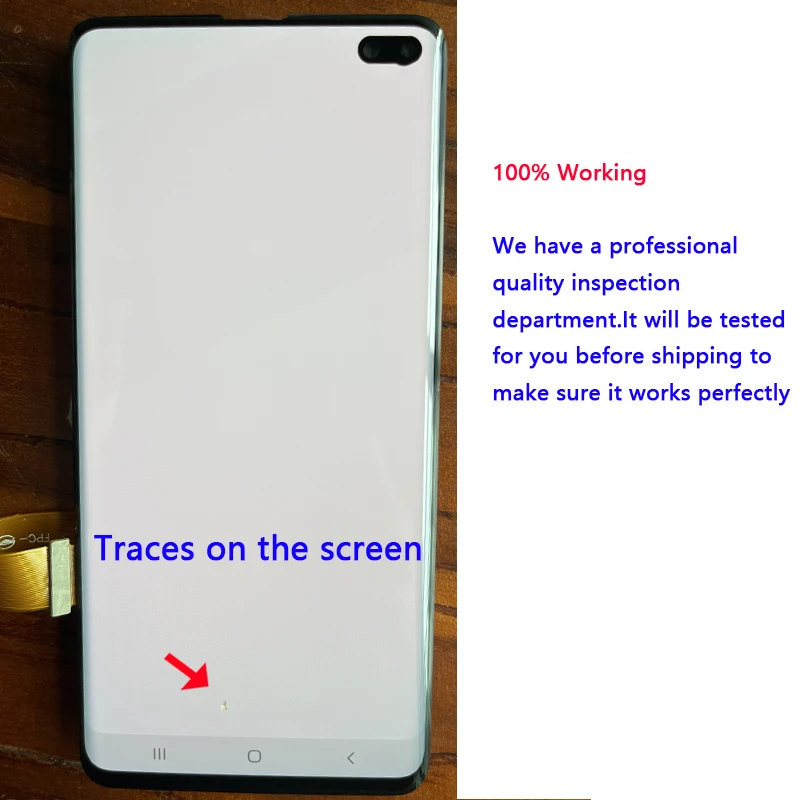   100% ۵ Amoled S10 ÷ LCD, Ｚ  S10 G973 G973F/DS ÷ ġ ũ Ÿ, ȭ ׸ 