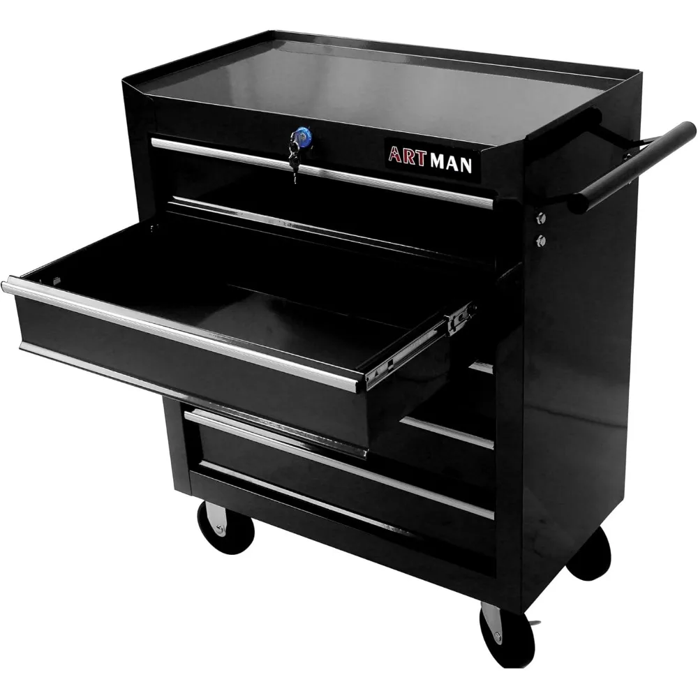 5 Large Drawers Tool Cart on Wheels,Rolling Chest Storage,Drawers Rolling Trolley Organizer Tool Case for Garage