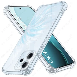 Shockproof Clear Crystal Case - Slim TPU Soft Shell Cover for Reno14 Pro 5G (Transparent)