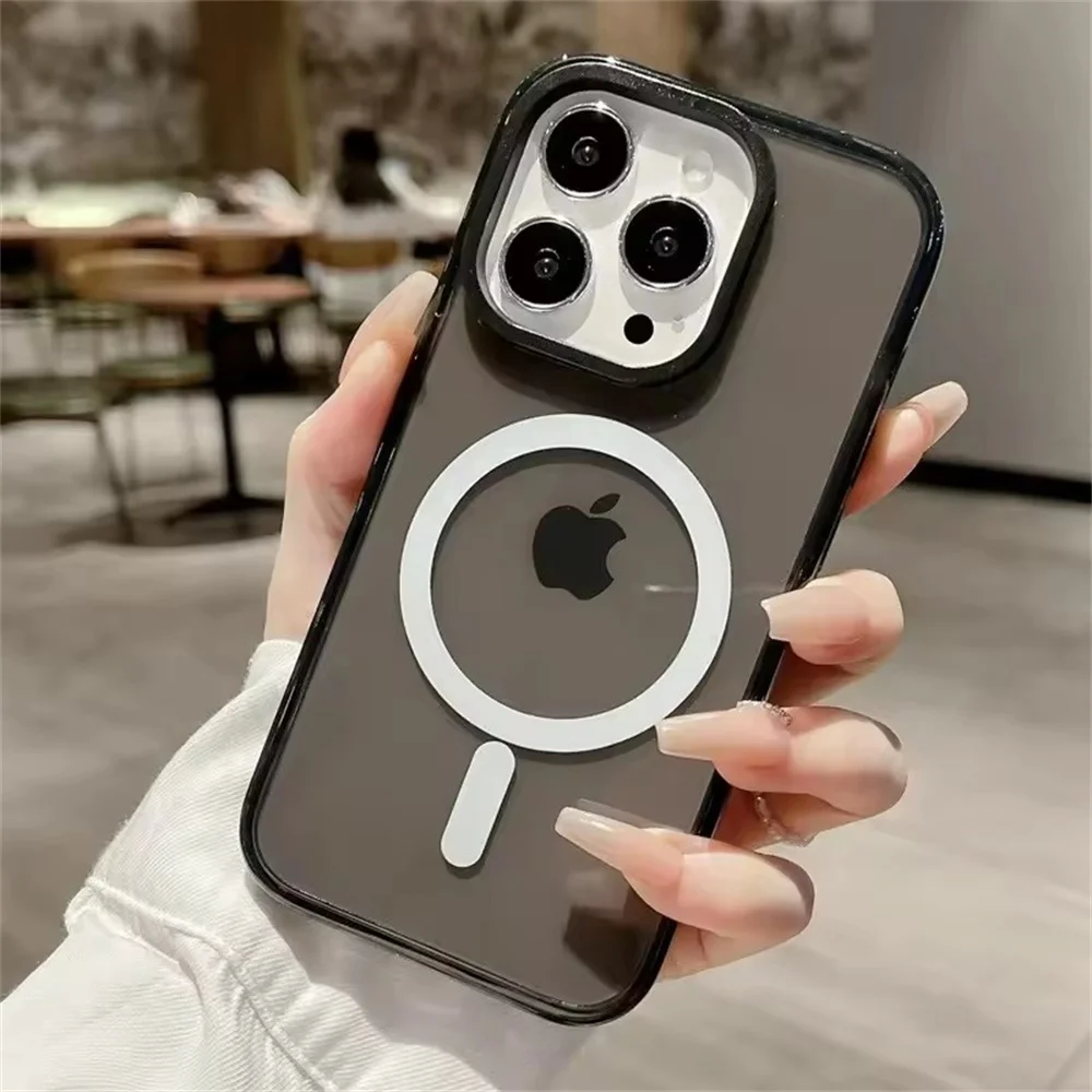 Neon Transparent Crystal Case with MagSafe Magnetic Protection