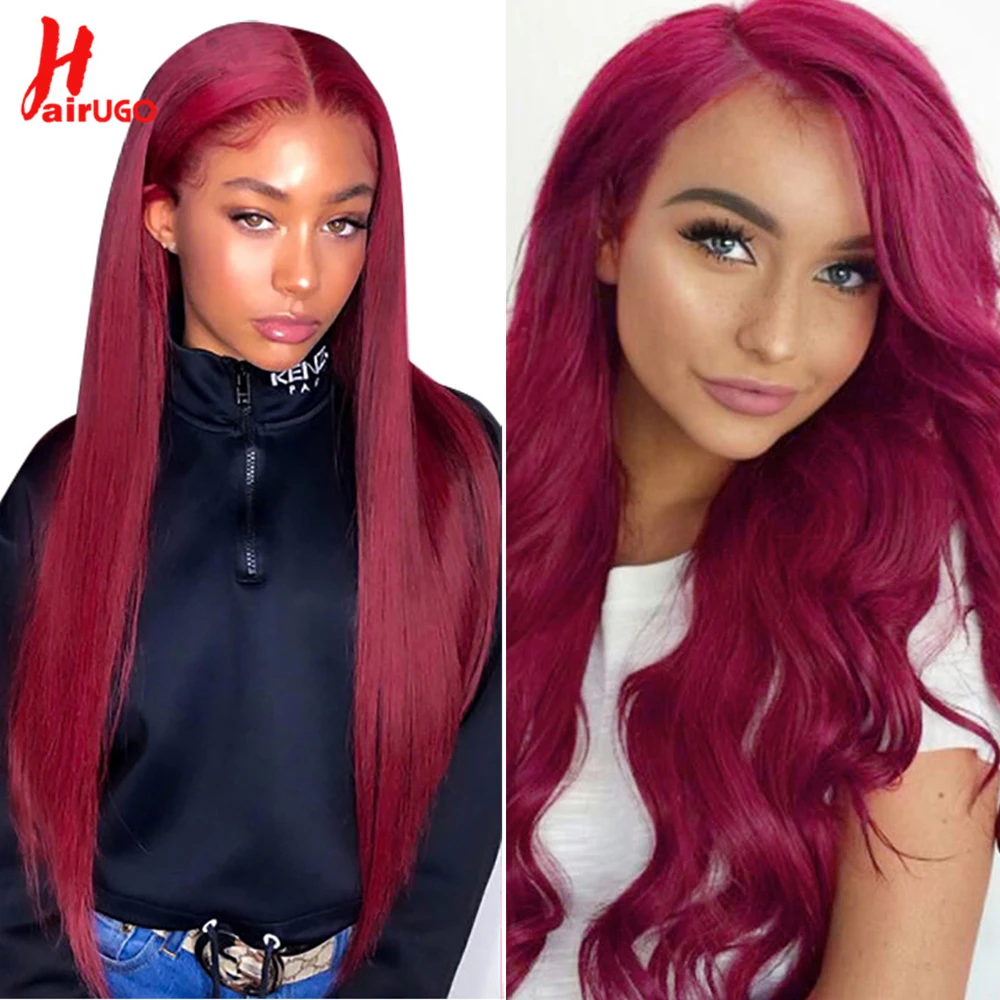 Burgundy Straight Human Hair Bundles Red Silky Straight Bundles BURG Human Hair Weave Brazilian Weft Extensions 100g/Bundle