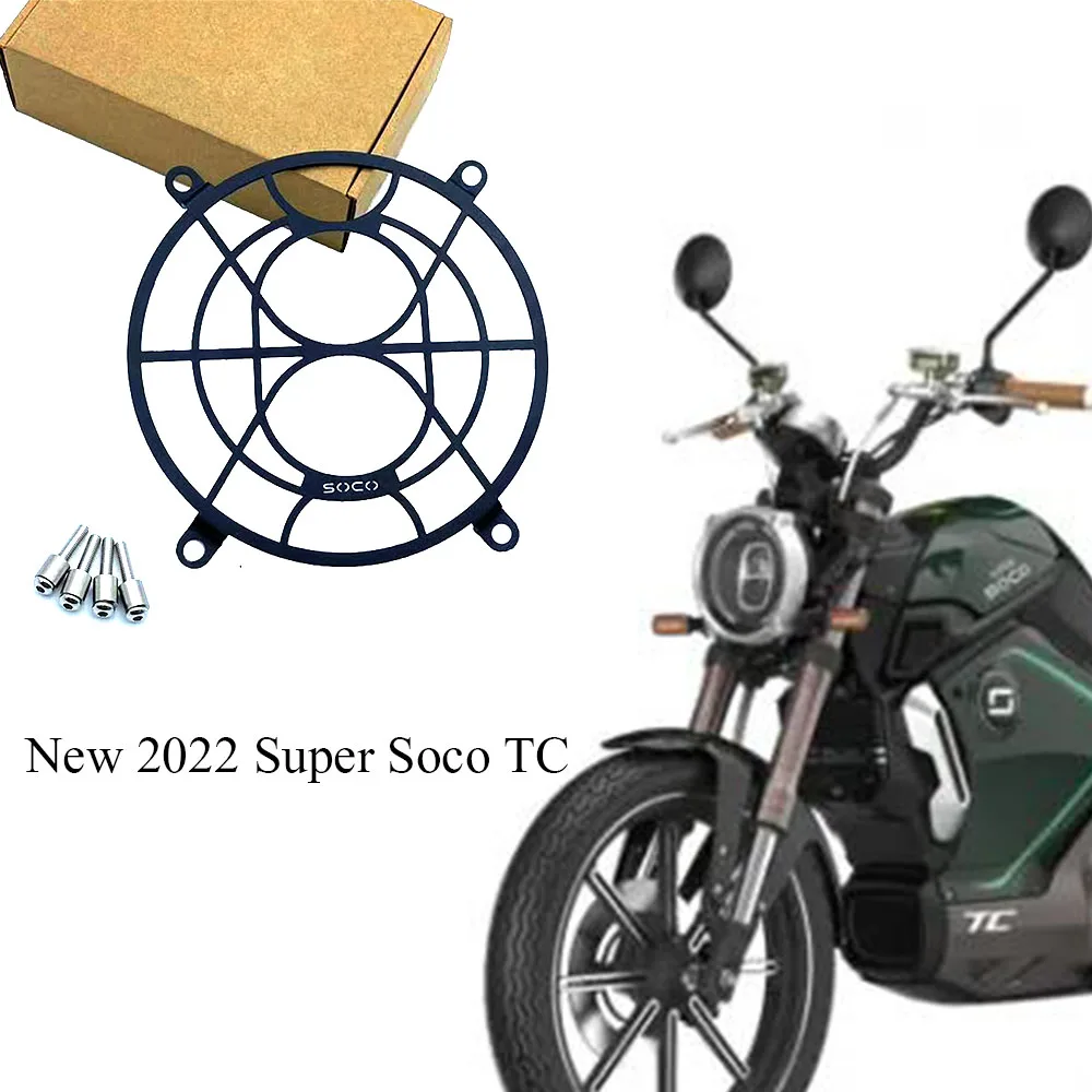 

New 2022 Fit Super Soco Tc Headlight Protector Holder Metal Grill Cover Guard For SUPER SOCO TC