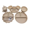 Pumpkin Dinner PlateLearning CupLarge Compartment PlateBaby Suction Cup Autonomous EatingTraining BowlChildren's Supplementary T 3