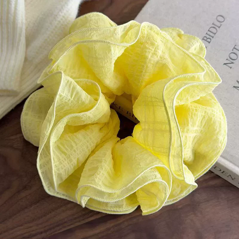 2025, großes Doppeldeck-Haargummi für Damen, elastisch, großes Haar, Gummibänder, Mädchen, luxuriöses Haargummi, flauschig, übergroß, Scrunchie – Detail 4