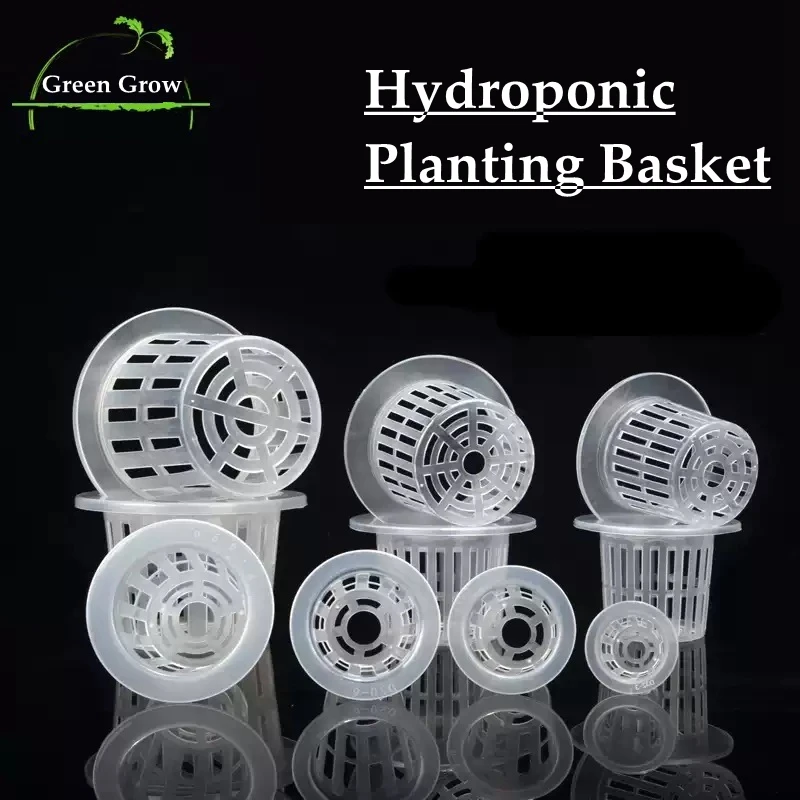 10Pcs White Hydroponic Soilless Mesh Basket Plant Grow Pots for Veg Herb Sponge Tray Aeroponic Nursery Planter Clone Cup