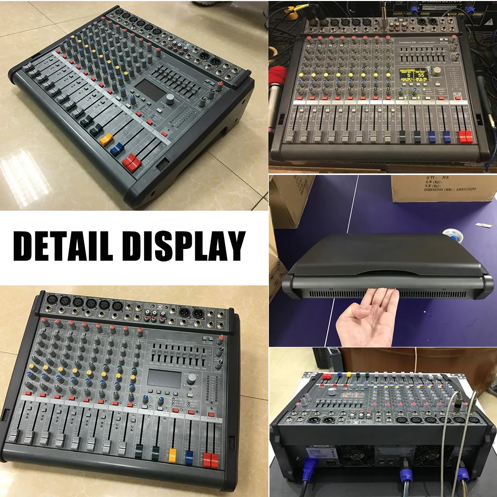 PM600-3 Console Mixer With 1000W Amplifier Professional 6 Channel Audio mixing for Audio Stage Performance audio mixer