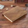 Genuine Leather A5 Binder Notebook and Journals with 6 Rings Refillable Vintage Planner Organiser for School Office Writing 1