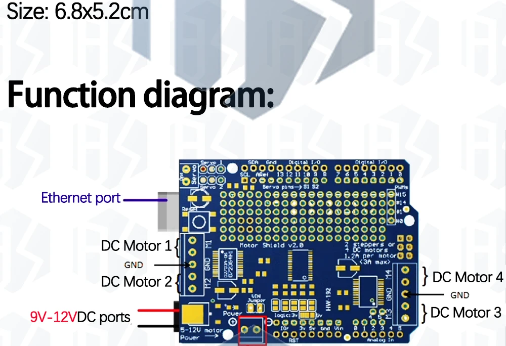 EGBO Motor-/Schrittmotor-/Servo-/Roboter-Shield für Arduino I2C V2 Kit mit PWM-Treiber TOP – Detail 6