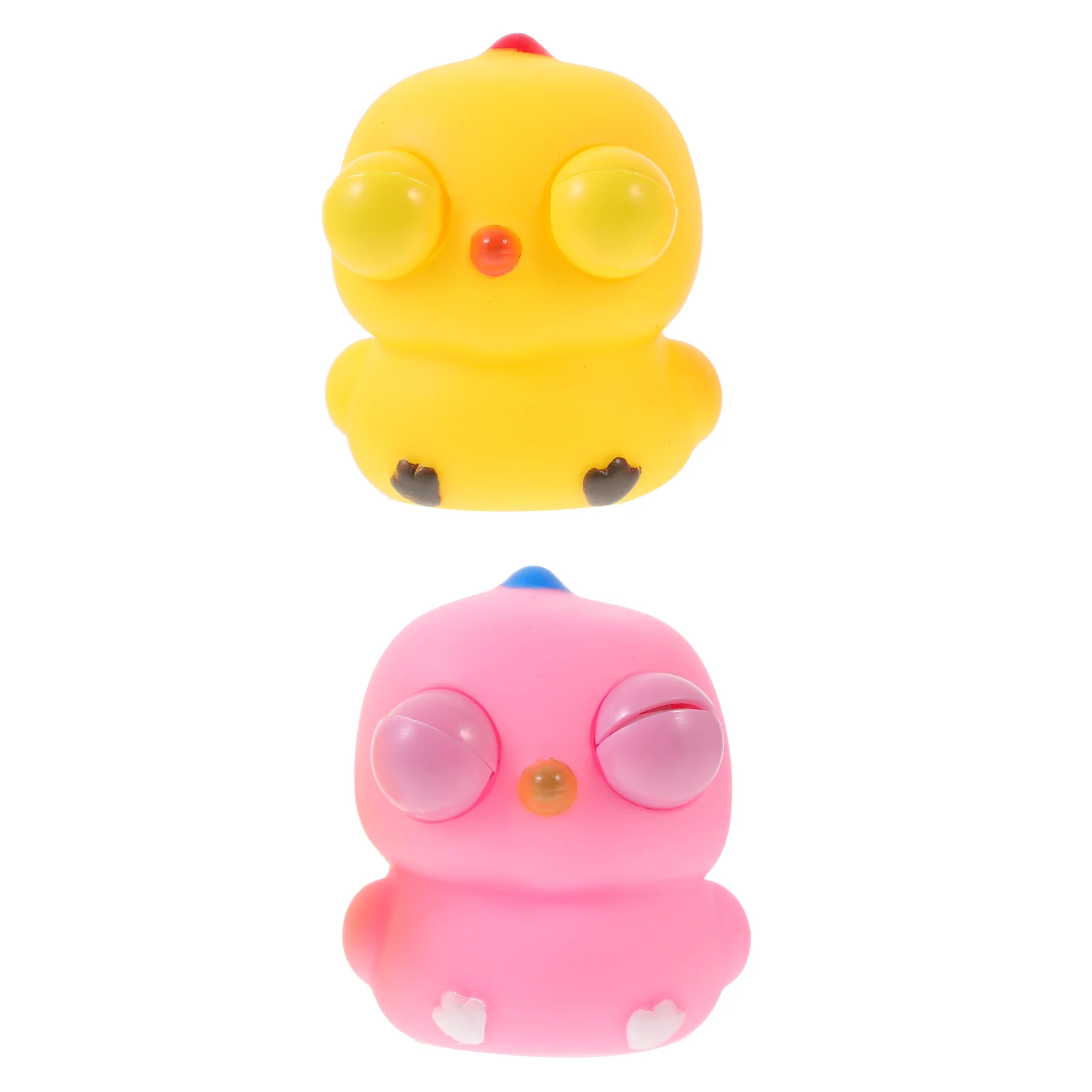 

2 Pcs Compact Squeeze Toys Pressure Relief Kids Presents Eye Popping Stress Adorable Decompression Gift