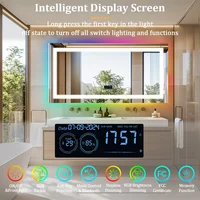 LUVODI Large Rectangular RGB Backlight Bathroom Mirror with Stereophonic Bluetooth Speaker Wall Mounted Vanity Dressing Mirror - Image 4