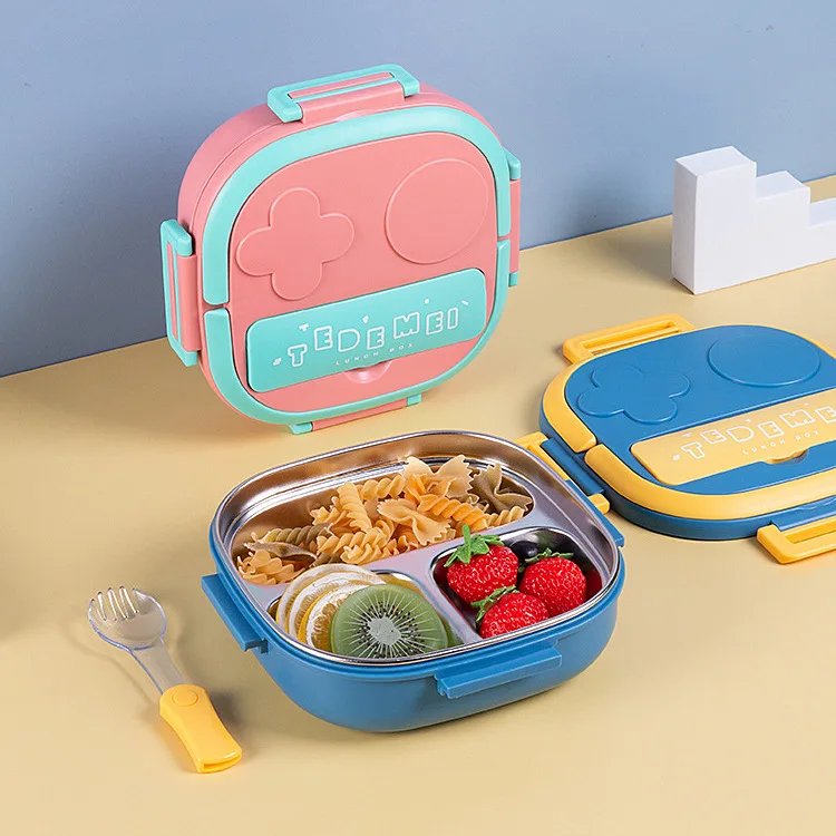 

Lunch Box Set Commuters 304 Stainless Steel Compartment Female Portable Student Insulation Children Bento Box Thermal Insulation