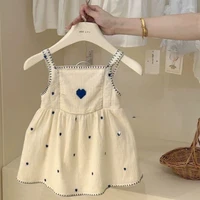 Nouvelle Robe d'été pour Fille, Style Brodé avec Bretelles, Robe en Dentelle Style Vacances à la Plage 2
