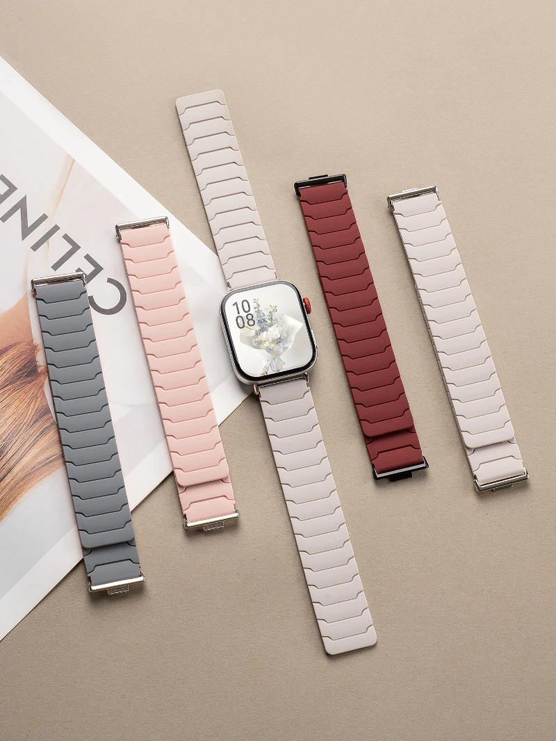 Magnetic Silicone Strap Replacement Wristband Bracelet
