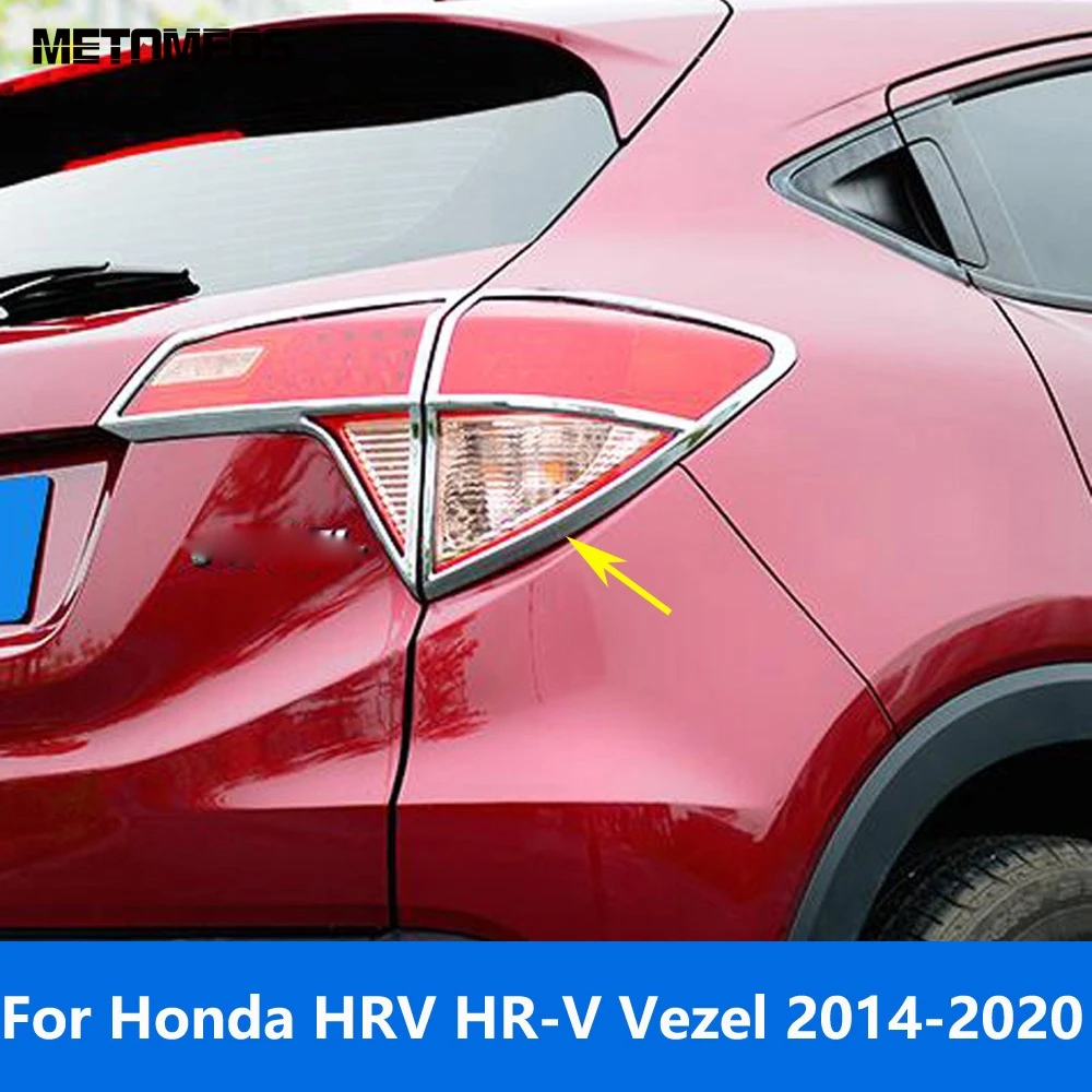 

For Honda HRV HR-V Vezel 2014-2017 2018 2019 2020 Chrome Rear Light Lamp Cover Trim Taillamp Frame Bezel Accessories Car Styling