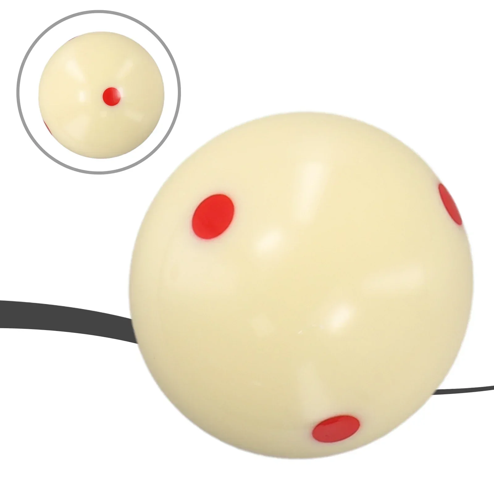 Roundness Cue Ball Hardness 2 1/4&rdquo; Red 6 Dot Spot Pool-Billiard Practice Resin Standard Training