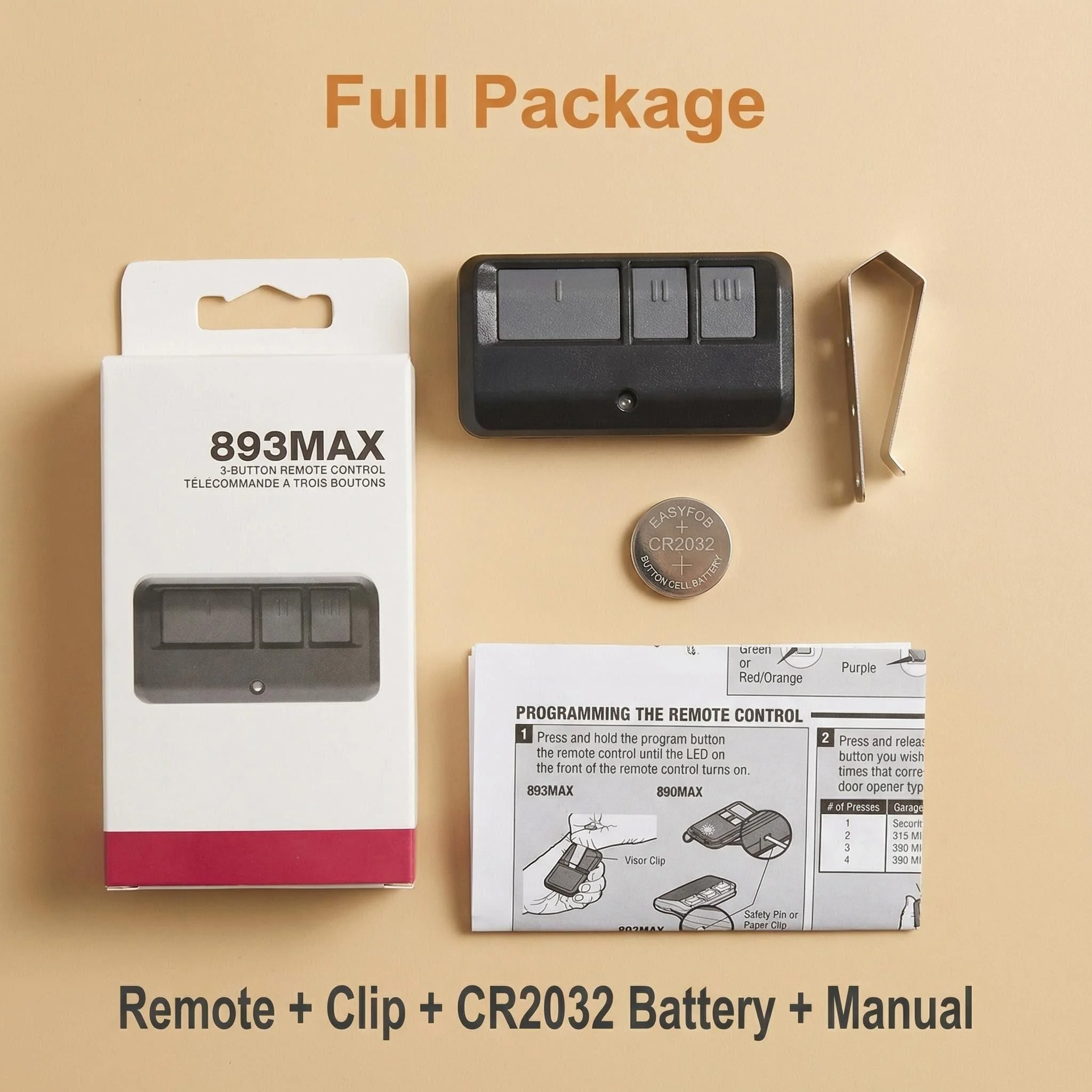 371LM 33LM 971LM 973LM 891LM 893LM 차고 문 리모컨 (리프트 게이트용) 893MAX 마스터 리모컨