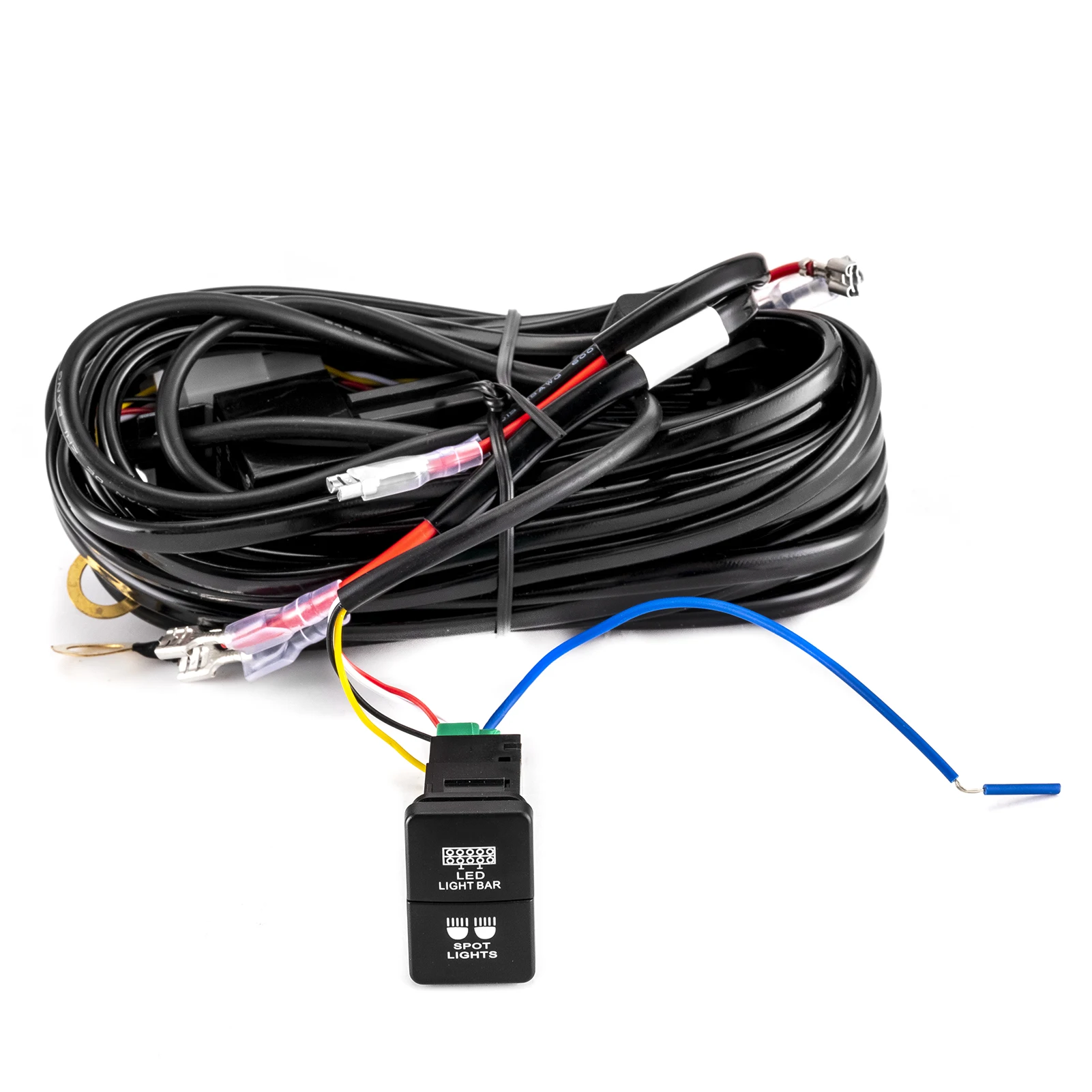 

1.52″x 0.82″ For Toyota 3-Lead Wiring Harness kit with Dual LED Light Bar Spot Light Switch Small Style