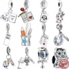 2024 New 925 Sterling Silver Reading Book Teacher Graduation Charm Beads Fit Original Pendant Bracelet DIY Fashion Woman Jewelry 1