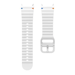 Enhanced Silicone Sports Strap for Smartwatch - Versatile and Durable Design (White)
