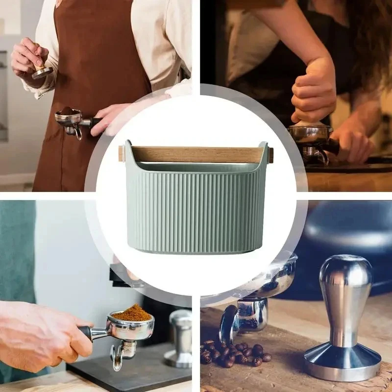 New Coffee Grounds Bucket Espresso Trash Can Coffee Grounds with Detachable Knocking Non-slip Base Gift Coffee Grounds Bucket