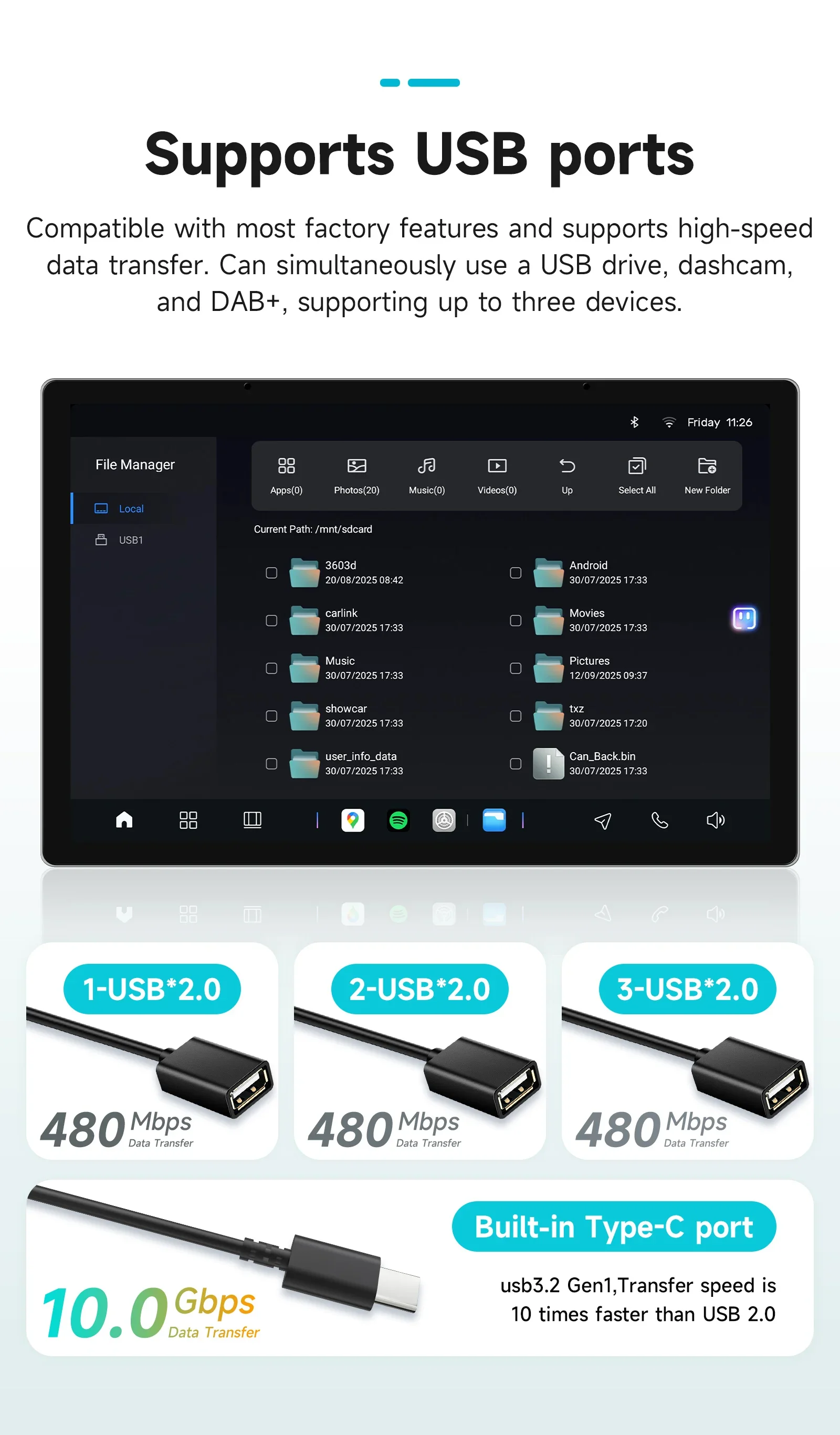3D HD 2K Bildschirm Wireless Apple Carplay Android Auto für Lancia Ypsilon 2012–2020 Infotainment Multimedia System Navigation GPS – Detail 27