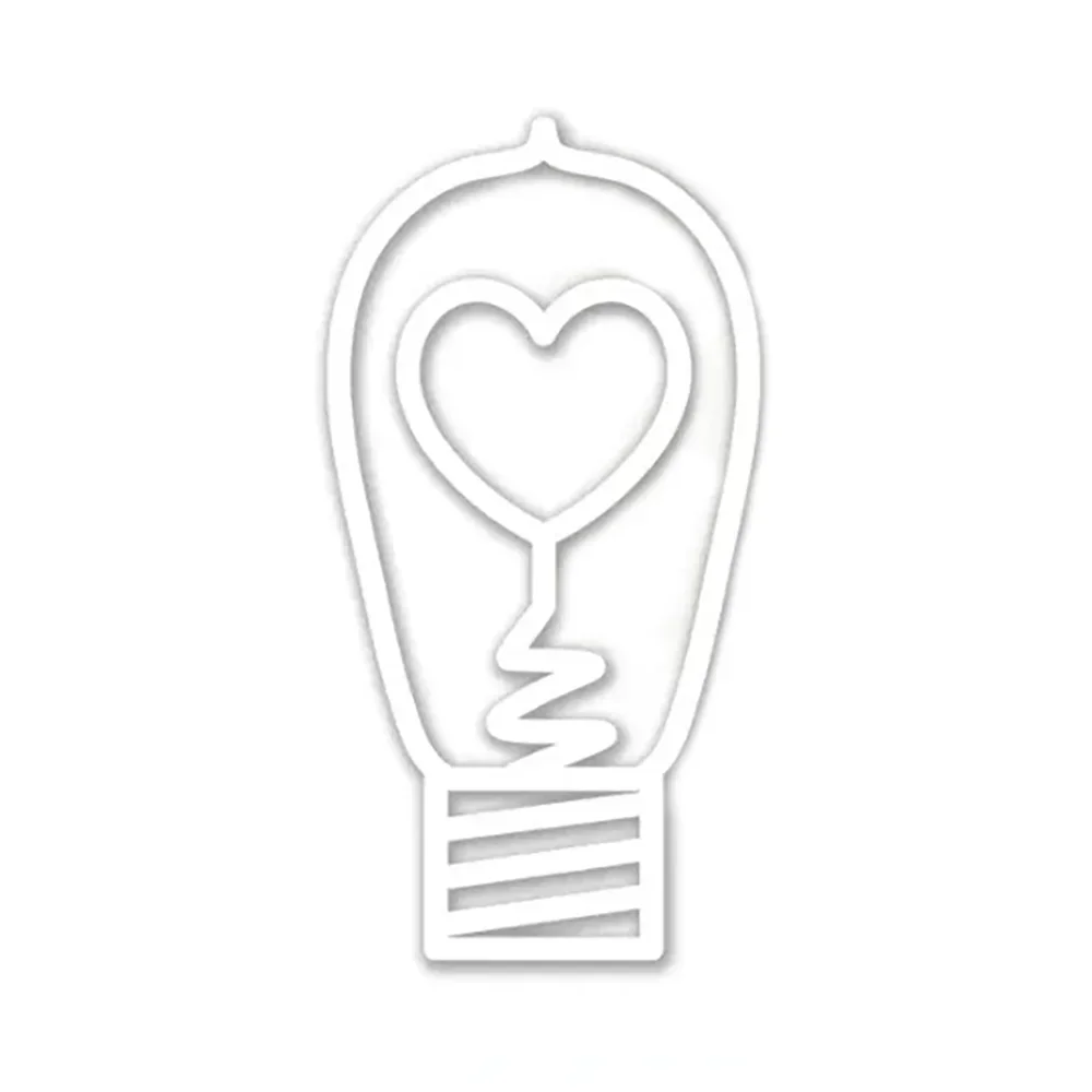 

Love Bulb Metal Cutting Dies 2024 New Style Valentine Scrapbooking Paper Cards DIY Handmade Decoration Supplies Craft Punch Dies