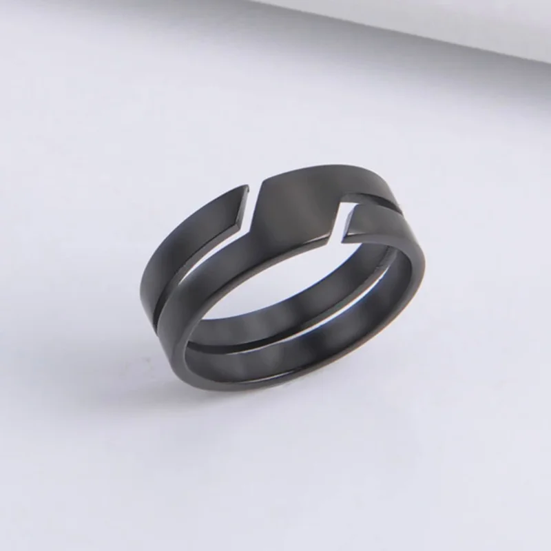 

Skyrim Stainless Steel Ring for Men Women Black Minimalist Casual Finger Rings 2023 Couple Jewelry Wedding Gift for Lover