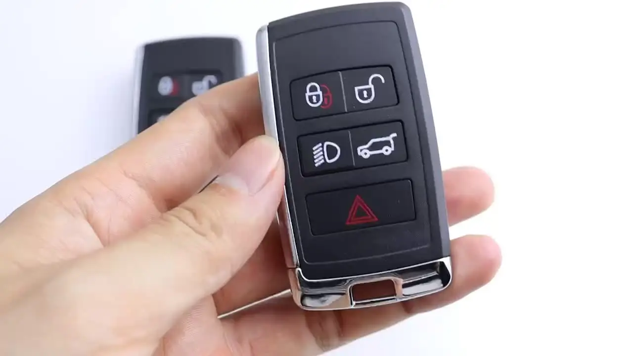 uxcell Car Key Fob Cover 5 Button Remote Key Fob Case Purple for Range Rover Evoque
