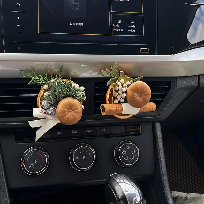 

Dried Flower Car Air Freshener Car Perfume Vent Clip Lasting Fresh With Pine Cones For Auto interior Accessories Creative Gift