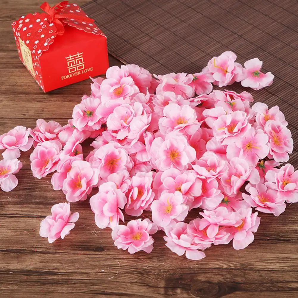 

1 Pack DIY Artificial Peach Rose Flower Not Wither Non-fading Realistic Romantic Touch Faux Peach Blossom Head Photographic Prop